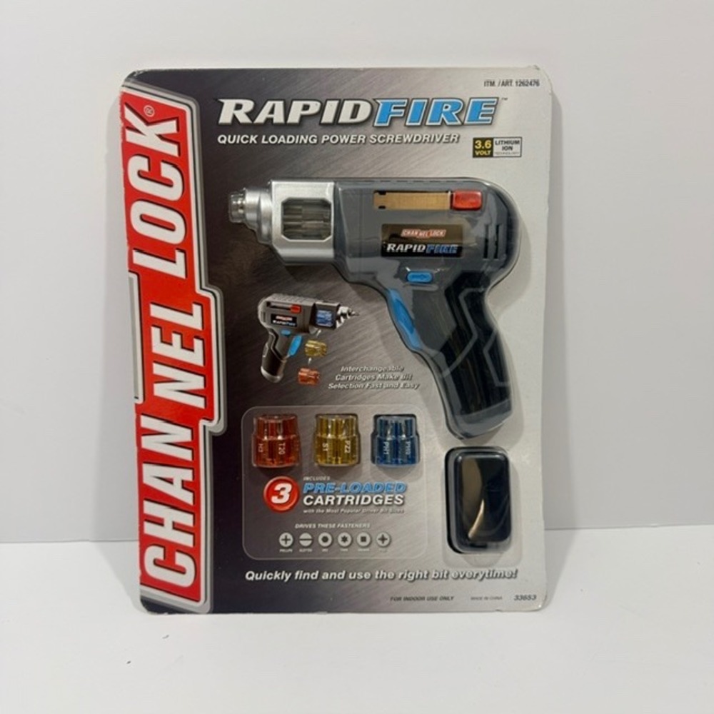 Channellock Power Screwdriver Unisex OS Gray New 3.6V RapidFire 1262476